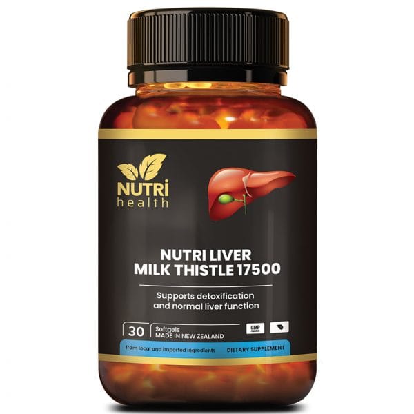 Nutri Liver Milk Thistle 17500 30 softgels Nutri Health New Zealand